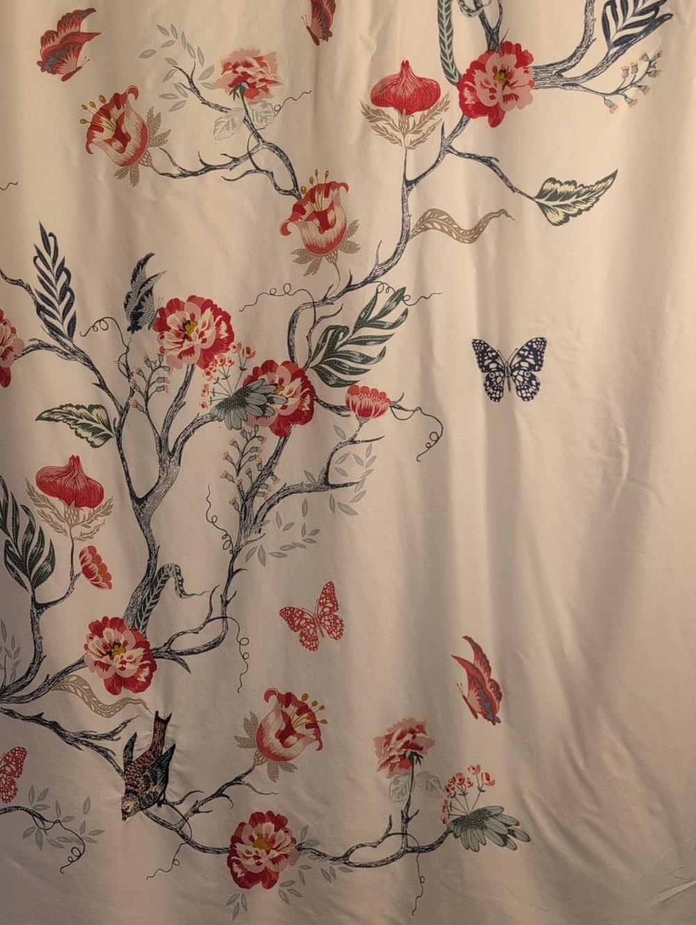 IKEA JÄTTELILJA Botanical Floral & Butterfly Duvet Cover Queen/Full